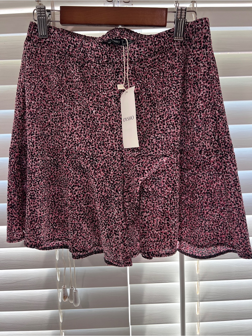 Oysho Pink Leopard Print Shorts